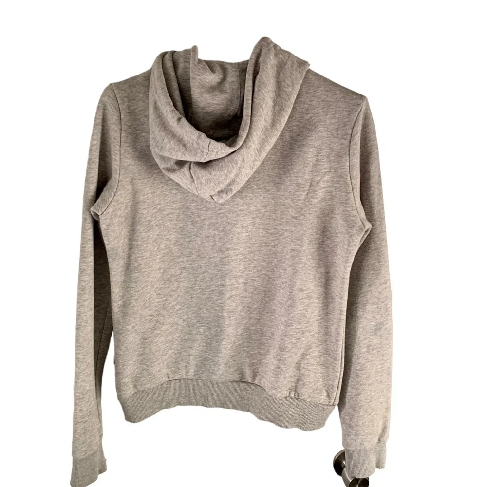 PUMA Essentials Logo Full-Zip Women's Hoodie Gray & Black Size S - Picture 4 of 8